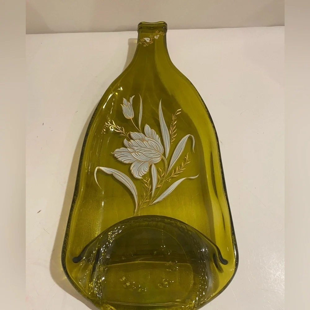 Melted Glass Bottle Spoon Rest (FV)